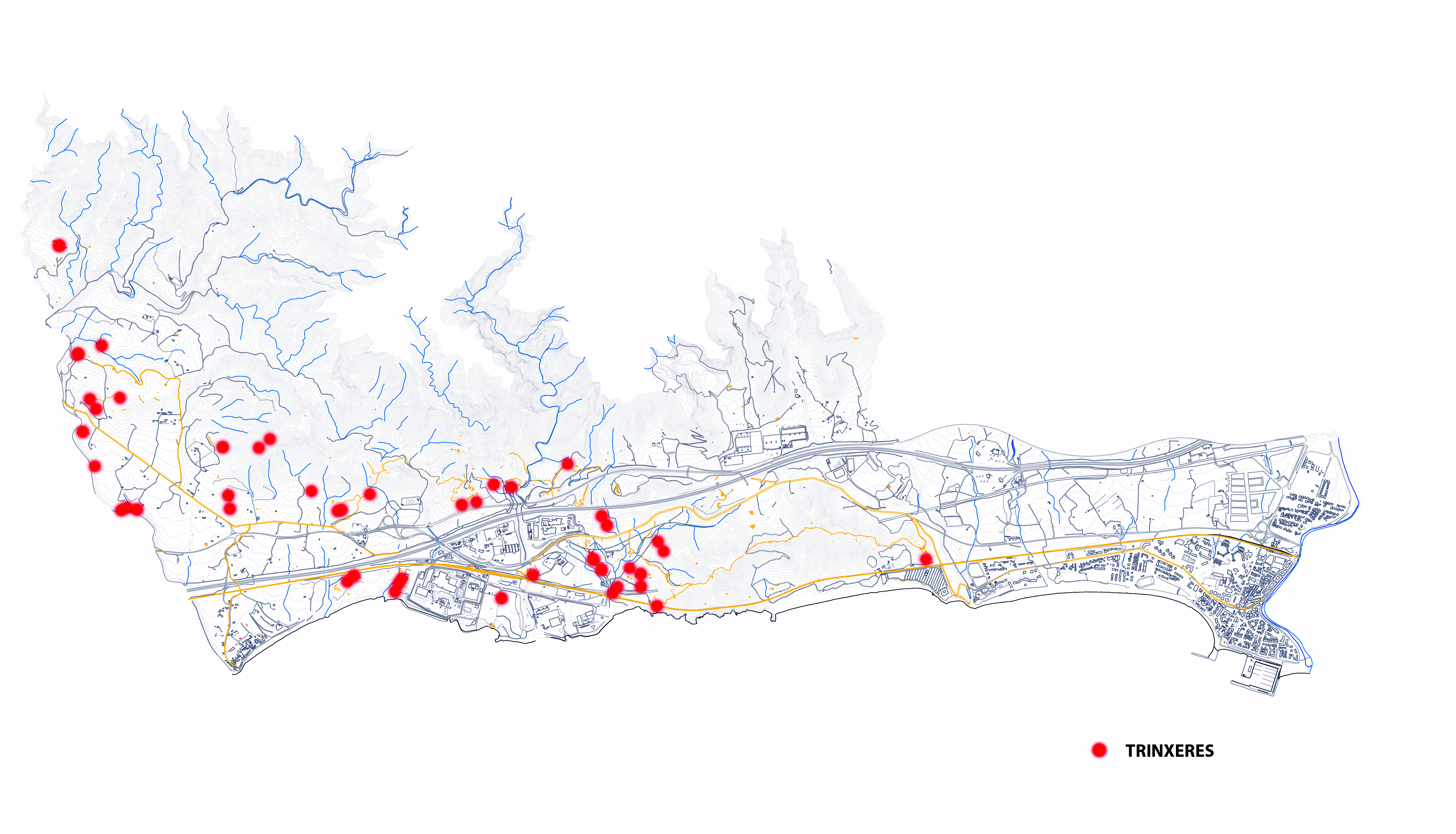 Mapa de les trinxeres de Coll de Balaguer