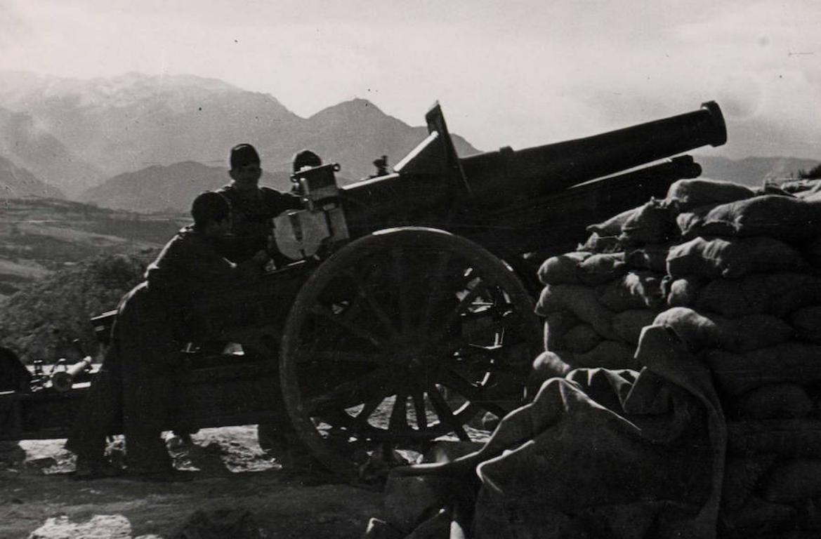 Artillería en el frente de Asturias